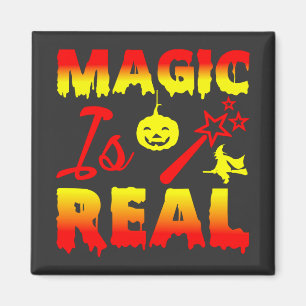 Magic is echt een hagekleurde pompoen met heks magneet