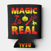 Magic is echt een halloween pomkin witch blikjeskoeler (Achterkant)
