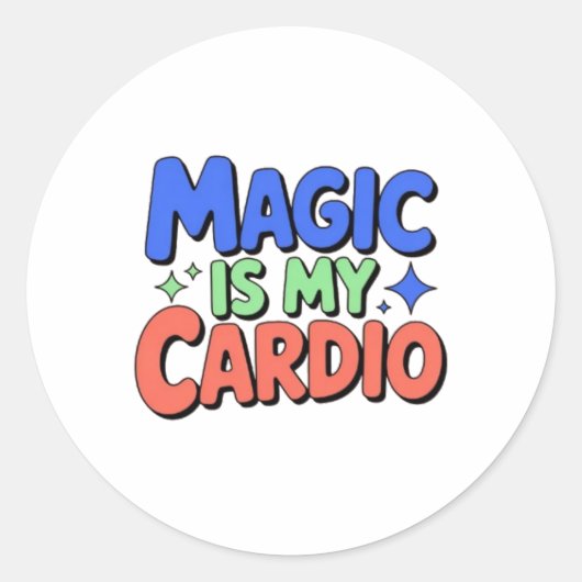 Magic Is My Cardio – Whimsical Witchy Sticker  (Voorkant)