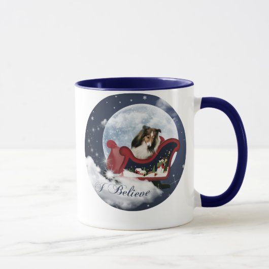 Magic kerst Sheltie Mok (Rechts)