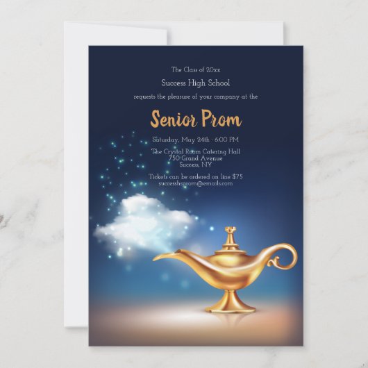 Magic Lamp Arabian Night Prom Invitation Kaart (Voorkant)
