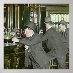 Magic Lantern Slide Life in de Salon Poster