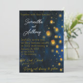 Magic Lanterns bruiloft uitnodigingen (Staand voorkant)