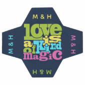 Magic Love personnalisé monogramme football balle (Plat)