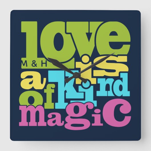 Magic Love personnalisé monographie horloge murale (Recto)