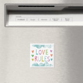 Magic Love Rules with Hearts Magneet (Insitu (Vaatwasser))
