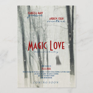 Magic Love - Wedding Movie Poster Style Uitnodigin Kaart