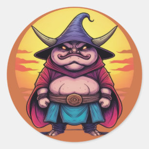 Magic Master Mushroom Minion Ronde Sticker