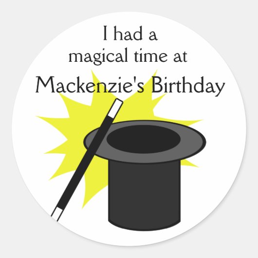Magic Me / Magician's Pet Ronde Sticker (Voorkant)