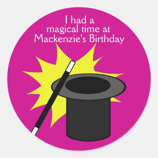 Magic Me Magician's Pet Ronde Sticker (Voorkant)