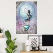 Magic Mermaid Waterverf Poster van Molly Harrison (Thuiskantoor)