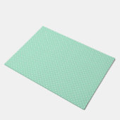 Magic Mint en White Polka Dot Pattern Deurmat (Schuin)