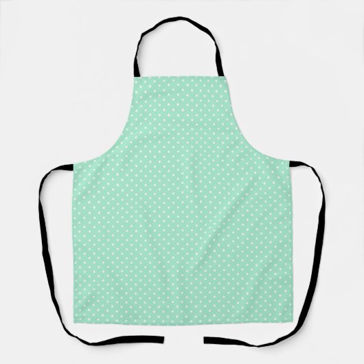Magic Mint en White Polka Dot Pattern Schort (Voorkant)