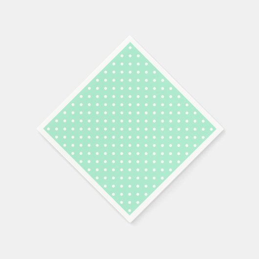 Magic Mint en White Polka Dot Pattern Servetten (Hoek)