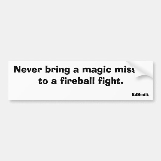 Magic Missile Bumpersticker (Voorkant)