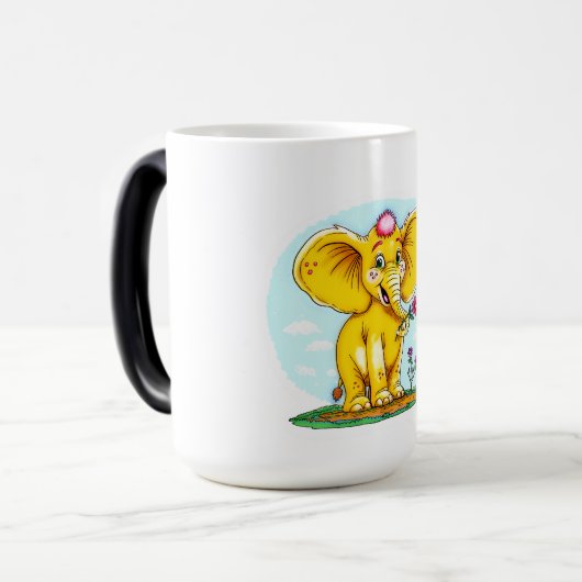 Magic Morphing Mug – Cute Elephant  (Devant gauche)