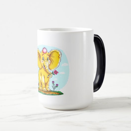 Magic Morphing Mug – Cute Elephant  Magische Mok (Voorkant rechts)
