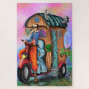 Magic Motorhome - World Traveling Girl - Schildere Legpuzzel