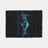 Magic Mountain Vermont Ski Resort Skiër Fleece Deken (Voorkant (Horizontaal))