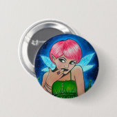 Magic Mushroom Faery Ronde Button 5,7 Cm (Voorkant /achterkant)