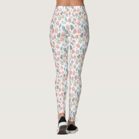Magic Mushrooms Forest Pattern Leggings (Achterkant)