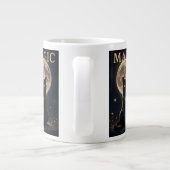 MAGIC – Mystic Black Cat & Full Moon Design Extra Grote Beker (Achterkant)