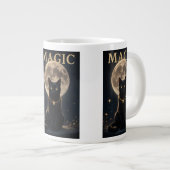 MAGIC – Mystic Black Cat & Full Moon Design Extra Grote Beker (Voorkant rechts)
