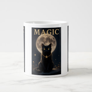MAGIC – Mystic Black Cat & Full Moon Design Extra Grote Beker