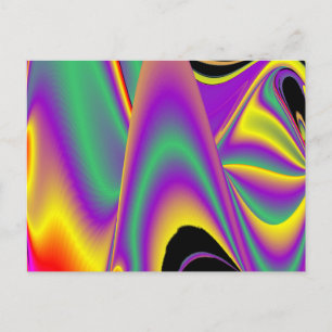 Magic of Colors Abstract 3D Rainbowart Briefkaart