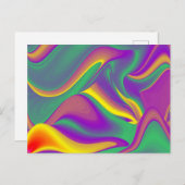 Magic of Colors Abstract 3D Rainbowart Briefkaart (Voorkant / Achterkant)