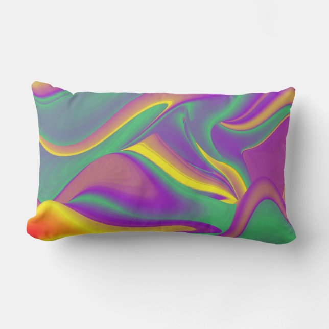 Magic of Colors Abstract 3D Rainbowart Buitenkussen (Voorkant)