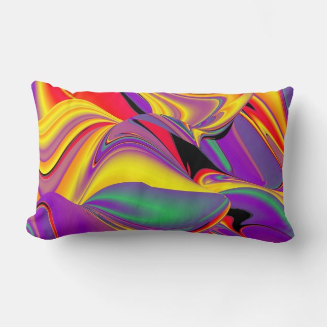 Magic of Colors Abstract 3D Rainbowart Kussen (Voorkant)