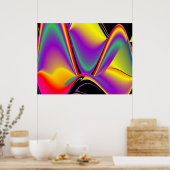 Magic of Colors Abstract 3D Rainbowart Poster (Keuken)