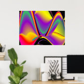 Magic of Colors Abstract 3D Rainbowart Poster (Thuiskantoor)