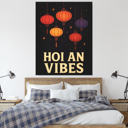 Magic of Hoi An – Lantern Art Canvas Afdruk (Insitu (Slaapkamer))