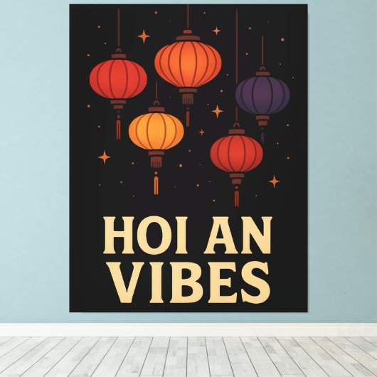 Magic of Hoi An – Lantern Art Canvas Afdruk (Insitu (Houten vloer))