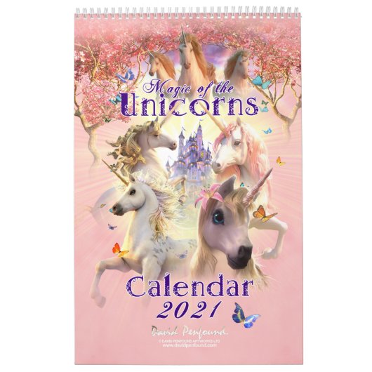 Magic of the Unicorns Calendar 2021 Kalender (Hoes)