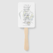 Magic Olive Waterverf met de hand geschilderd prog Handwaaier (Achterkant)