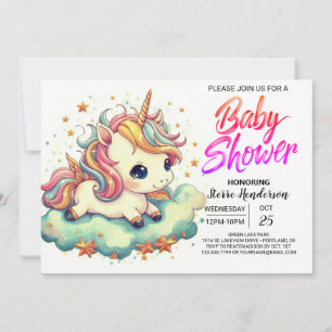 Magic Online Custom Eenhoorn Baby shower Kaart