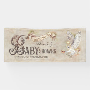 Magic Owl Baby shower Welcome Banner