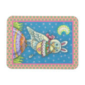 MAGIC OWL & EASTER BASKET, MAGNET OISEAU DE VACANC (Horizontal)