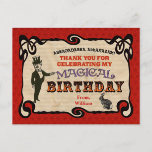 Magic Party Bedankt Briefkaart