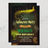 Magic Party verjaardagsuitnodiging Kaart (Voorkant / Achterkant)