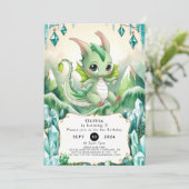 Magic Pastel Dragon Verjaardag Kaart (Staand voorkant)