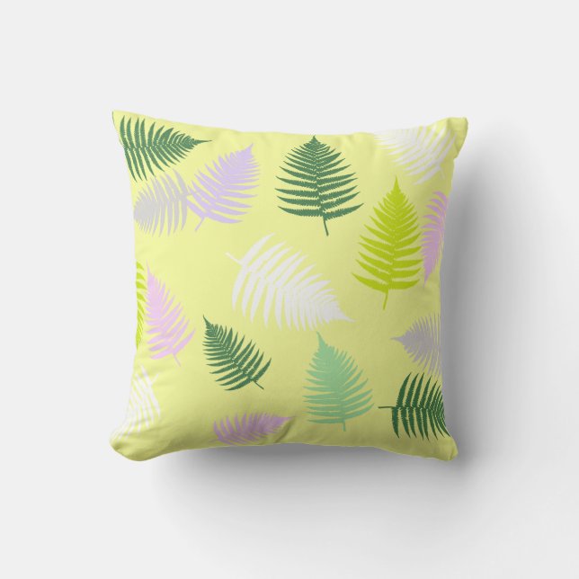 Magic Pastel Fern Feuille Coussin Jeu Oreiller (Recto)