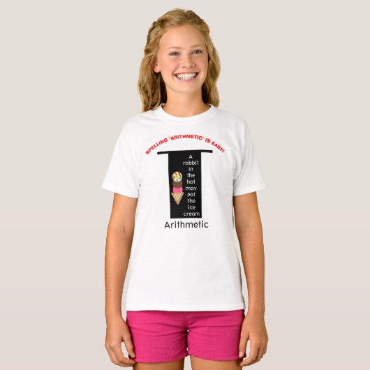 Magic Pet Spelling Arithmetic Ice Cream T-shirt (Voorkant volledig)