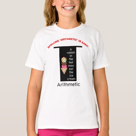 Magic Pet Spelling Arithmetic Ice Cream T-shirt (Voorkant)