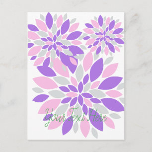 Magic Petals Purple Flowers Briefkaart