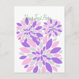 Magic Petals Purple Flowers Briefkaart