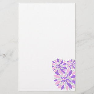 Magic Petals Purple Flowers Briefpapier